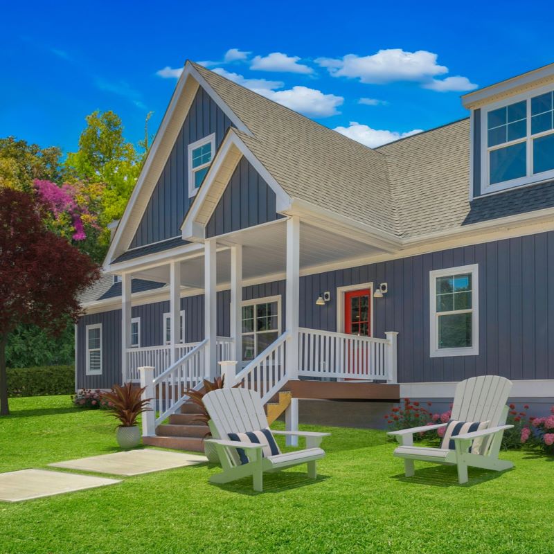 front elevation of a modular home by Nationwide Homes